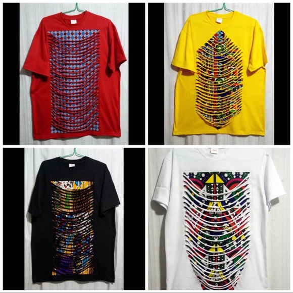 100% authentic African Ankara print T-shirt design. Made in Ghana 🇬🇭 . - Picture 7 of 8